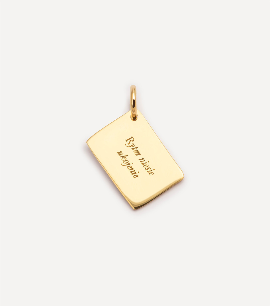 Pozłacany łańcuszek z zawieszką personalizowaną