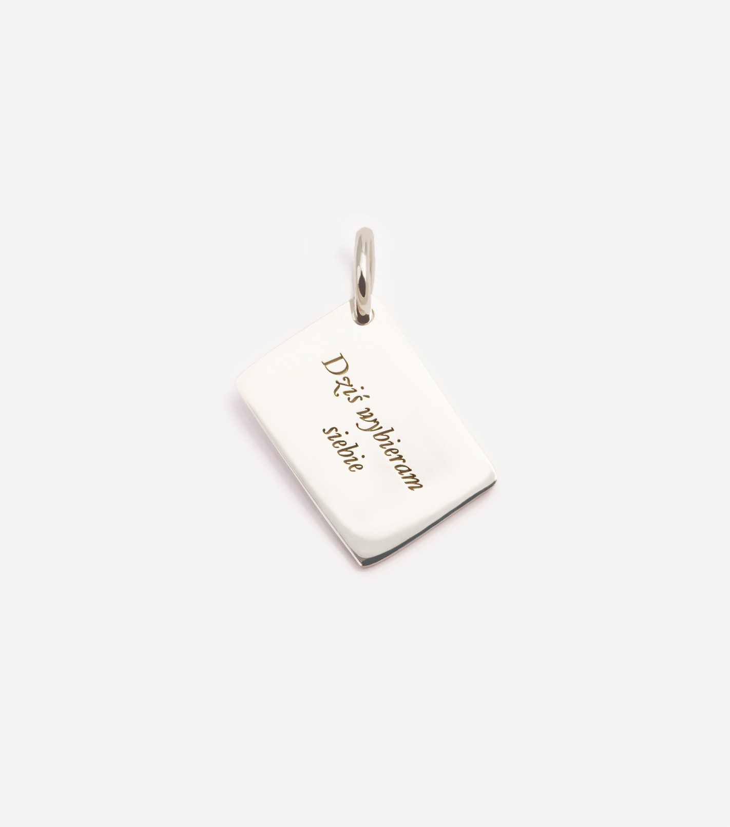 Srebrny łańcuszek z zawieszką personalizowaną