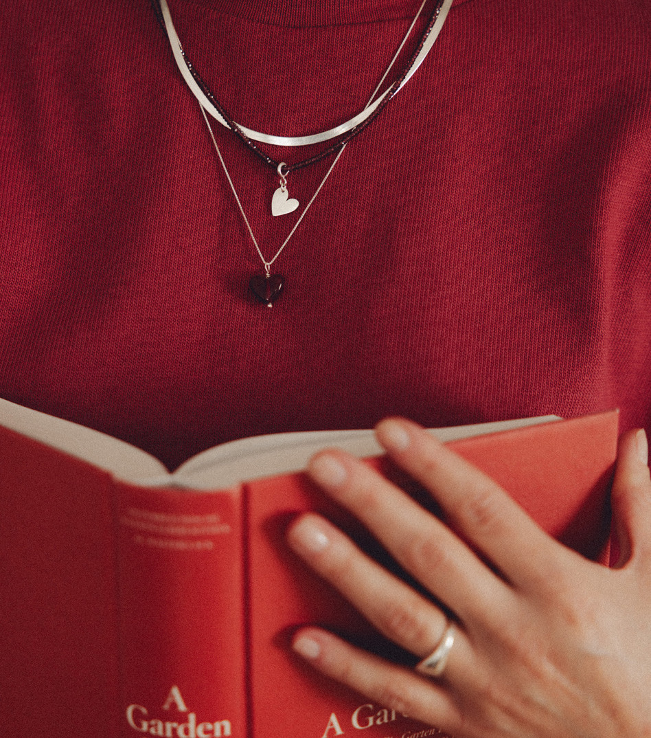 Srebrny łańcuszek z sercem