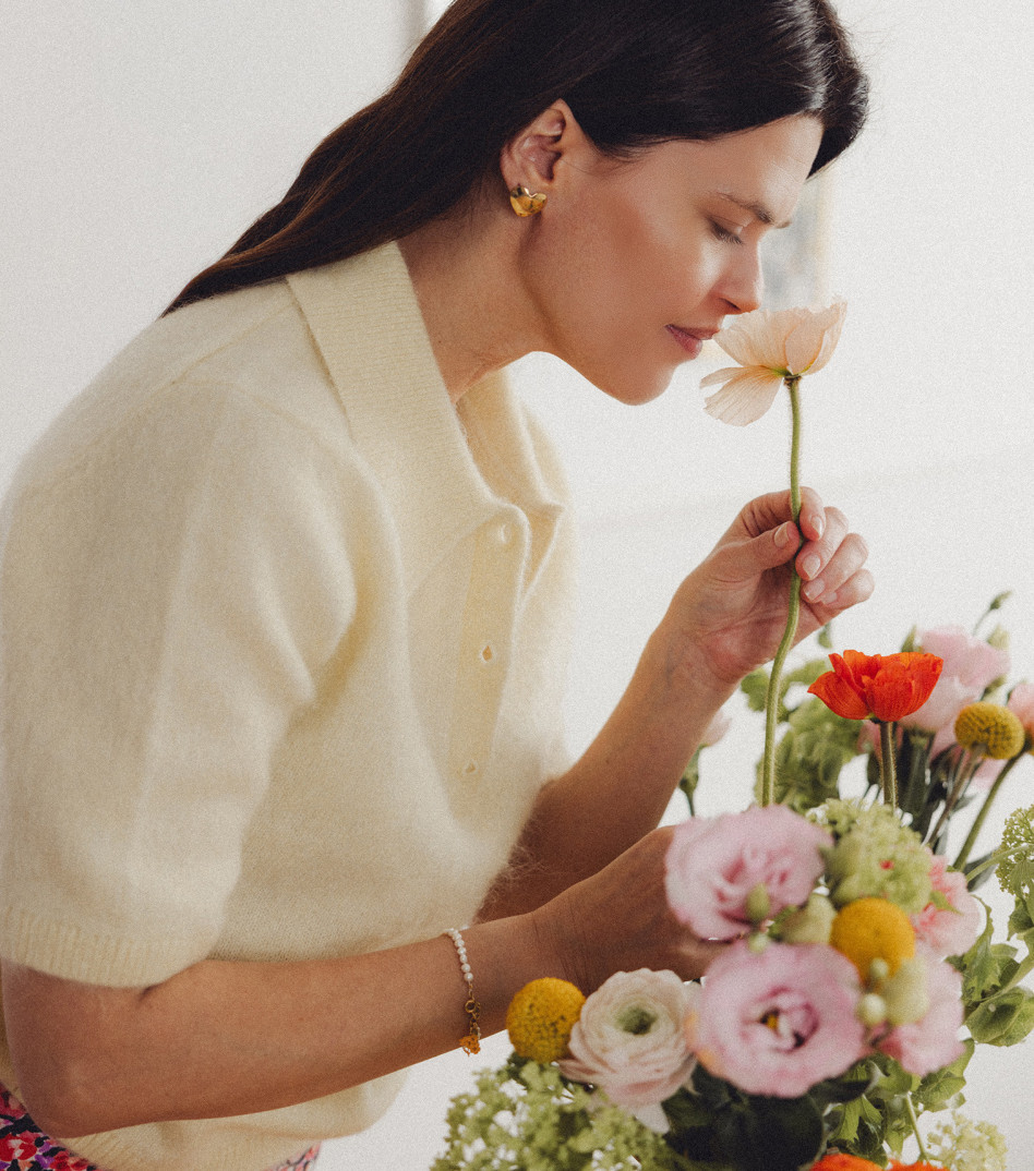 Pozłacana bransoletka z perłami i zawieszką