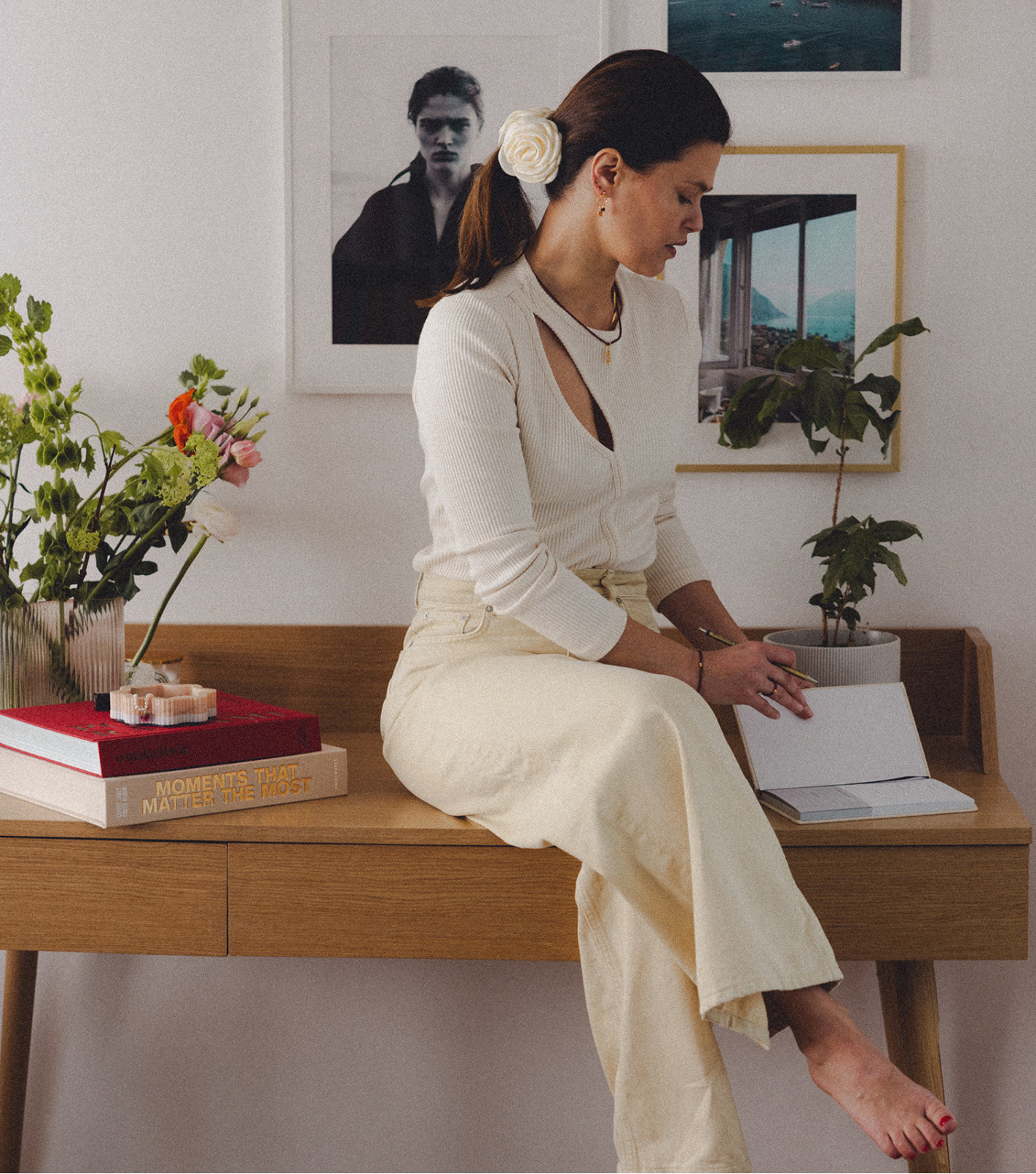 Pozłacane kolczyki z zawieszkami