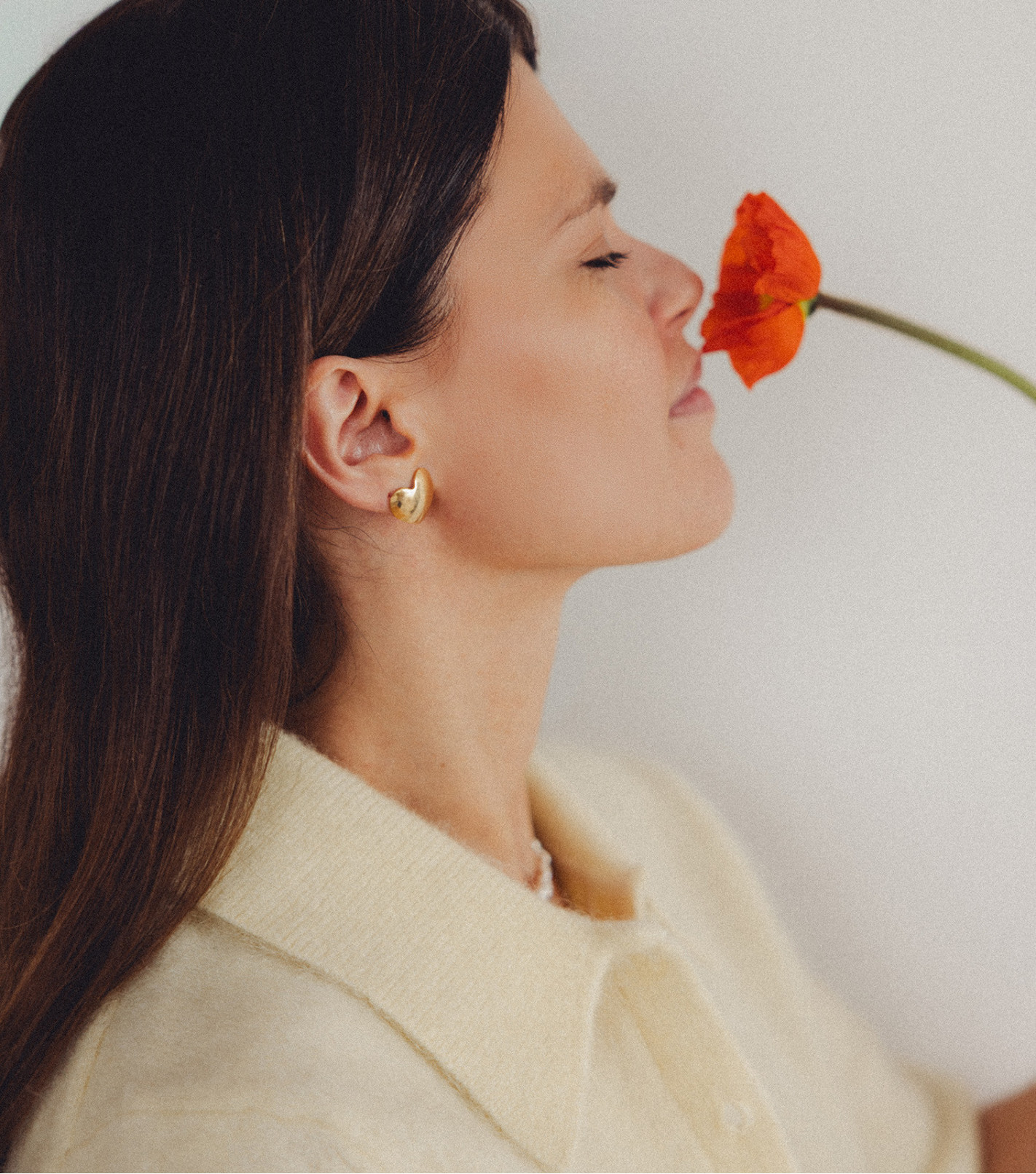 Pozłacane kolczyki duże serca