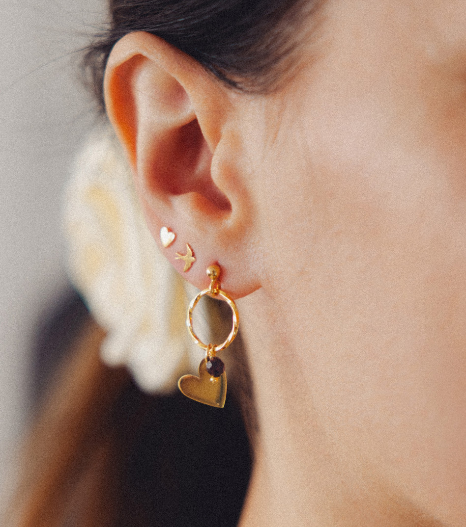 Pozłacane kolczyki z zawieszkami