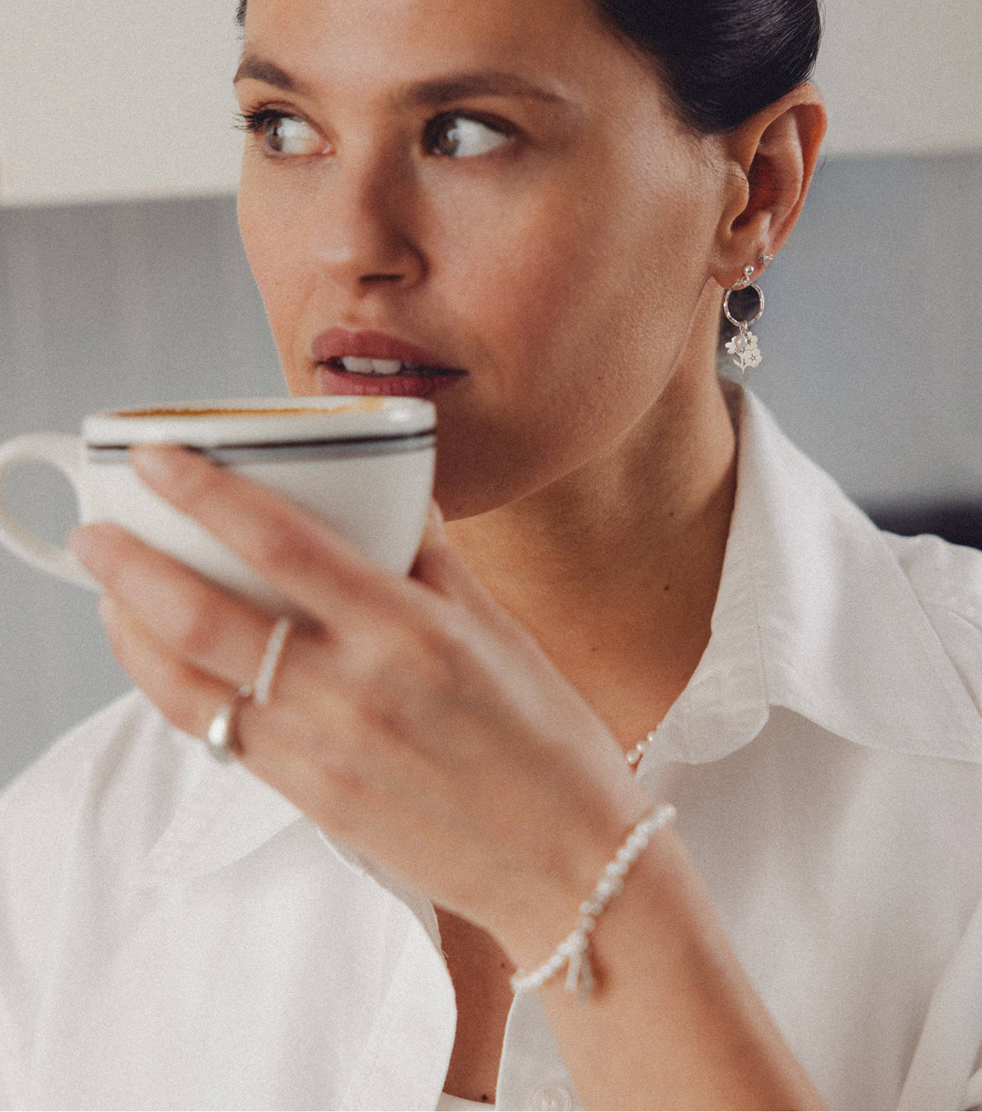 Srebrne kolczyki z zawieszkami