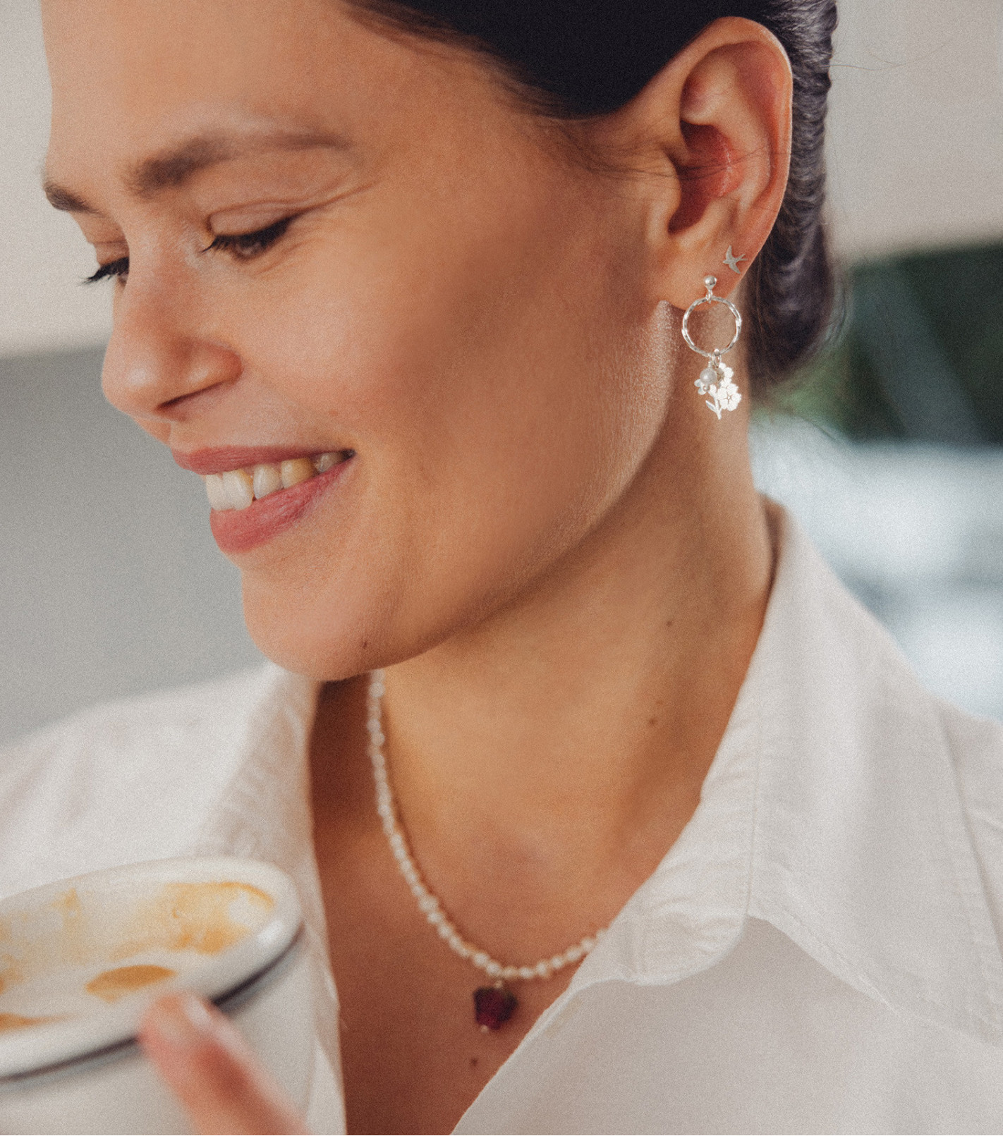 Srebrne kolczyki z zawieszkami