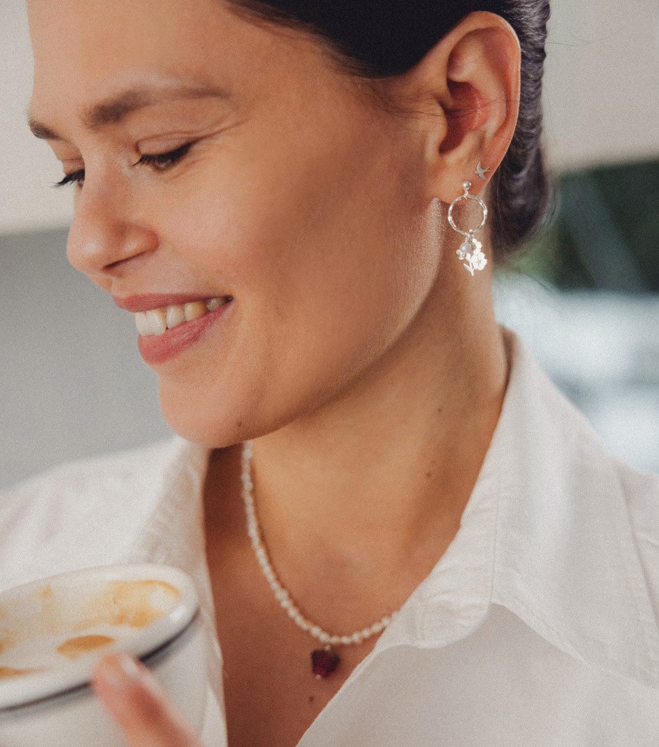 Srebrne kolczyki z zawieszkami