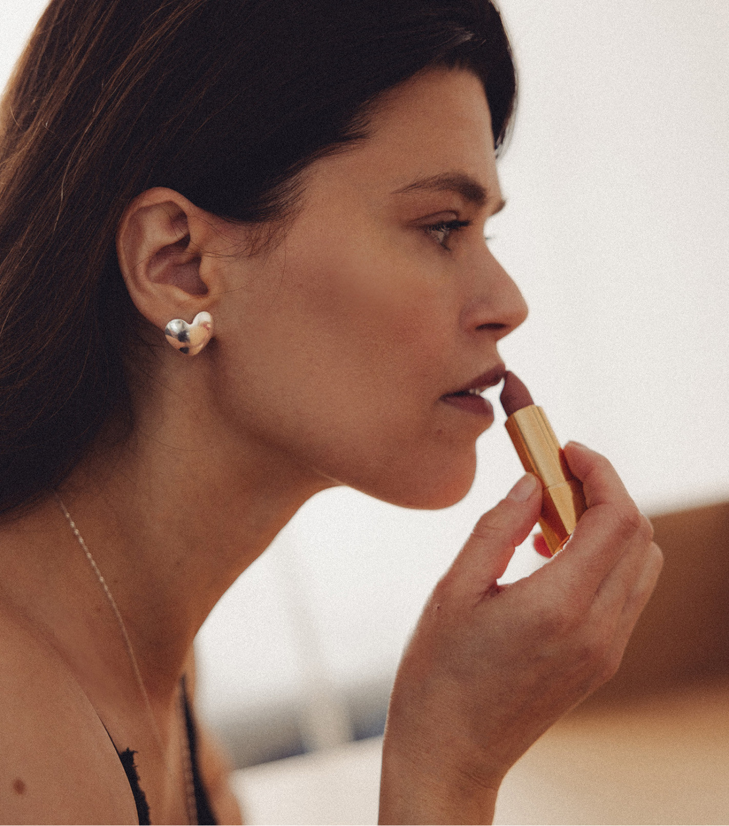 Srebrne kolczyki duże serca