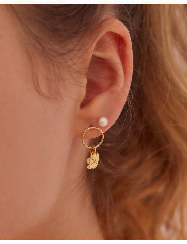 The One gold-plated earrings