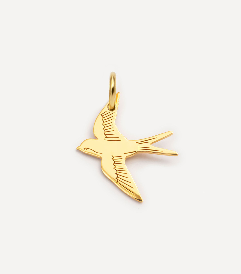 Swallow Pendant in Gold