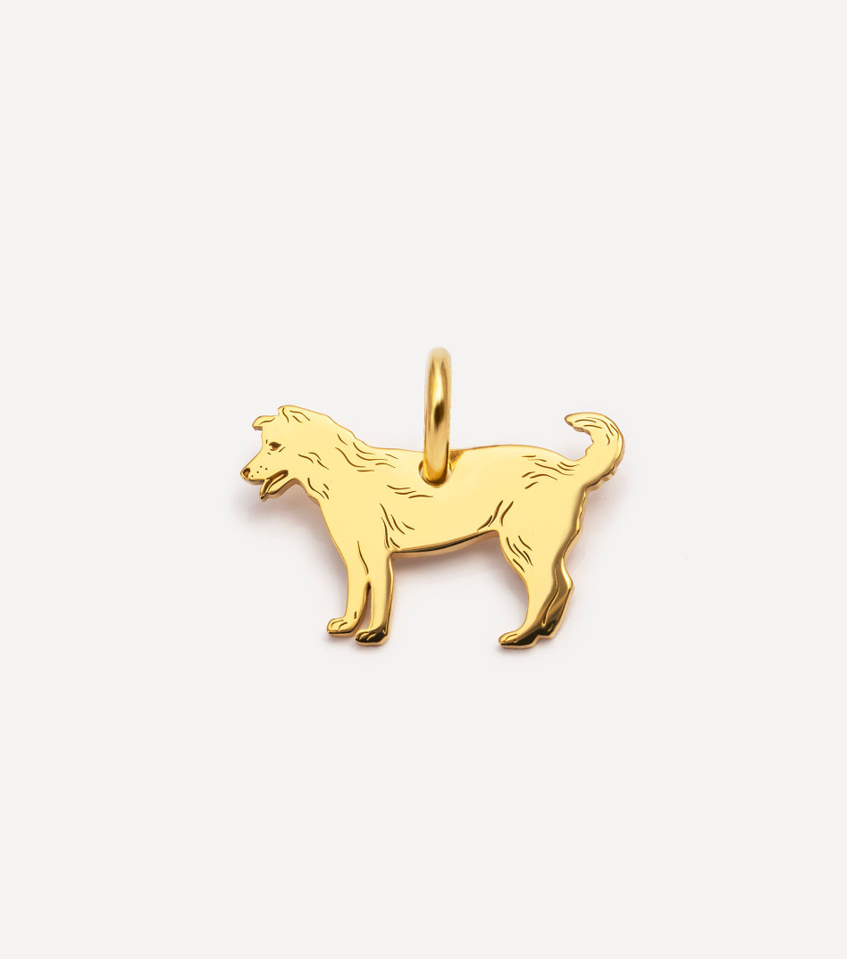 Pozłacana zawieszka piesek
