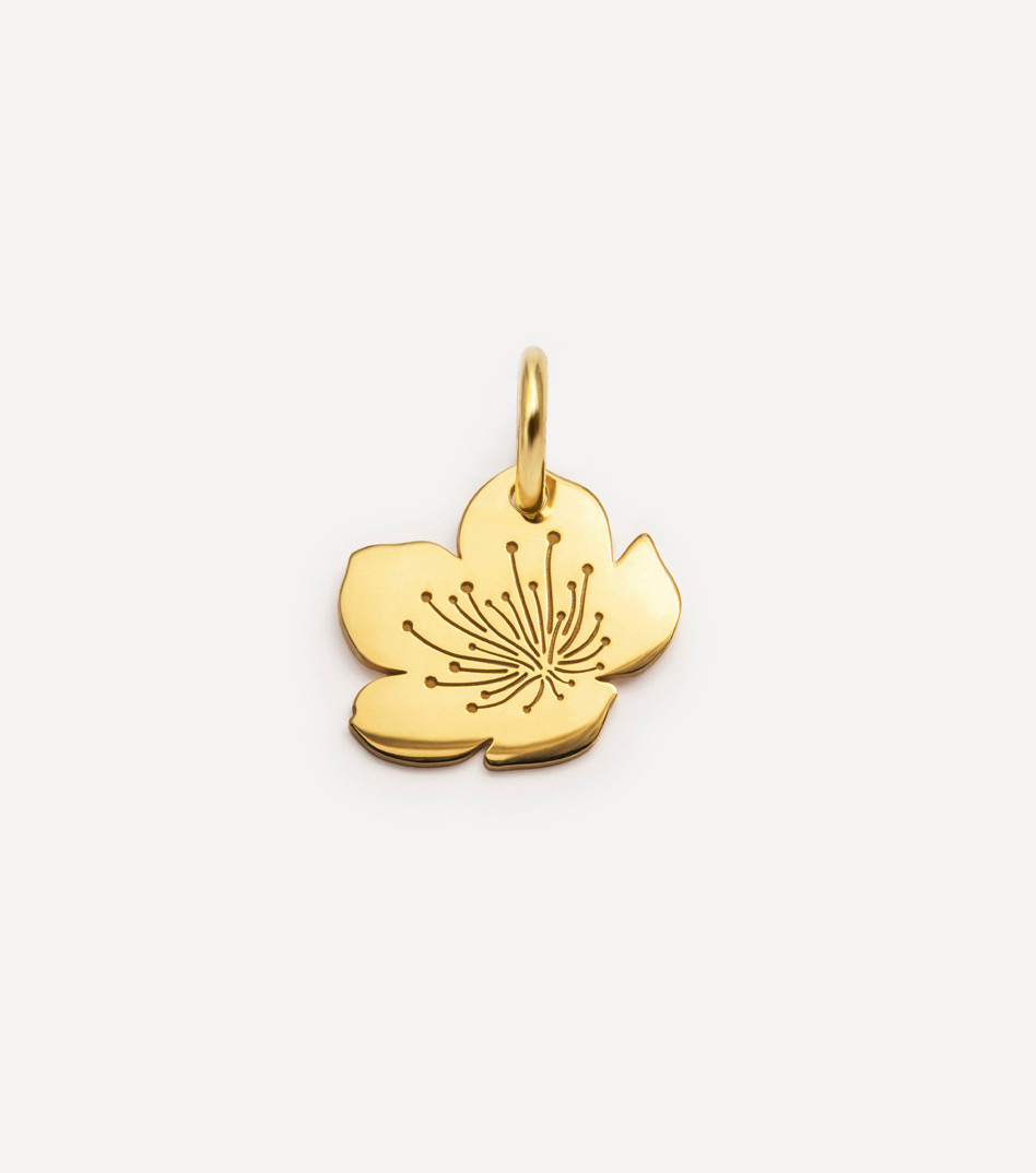 Pozłacana zawieszka kwiat jabłoni