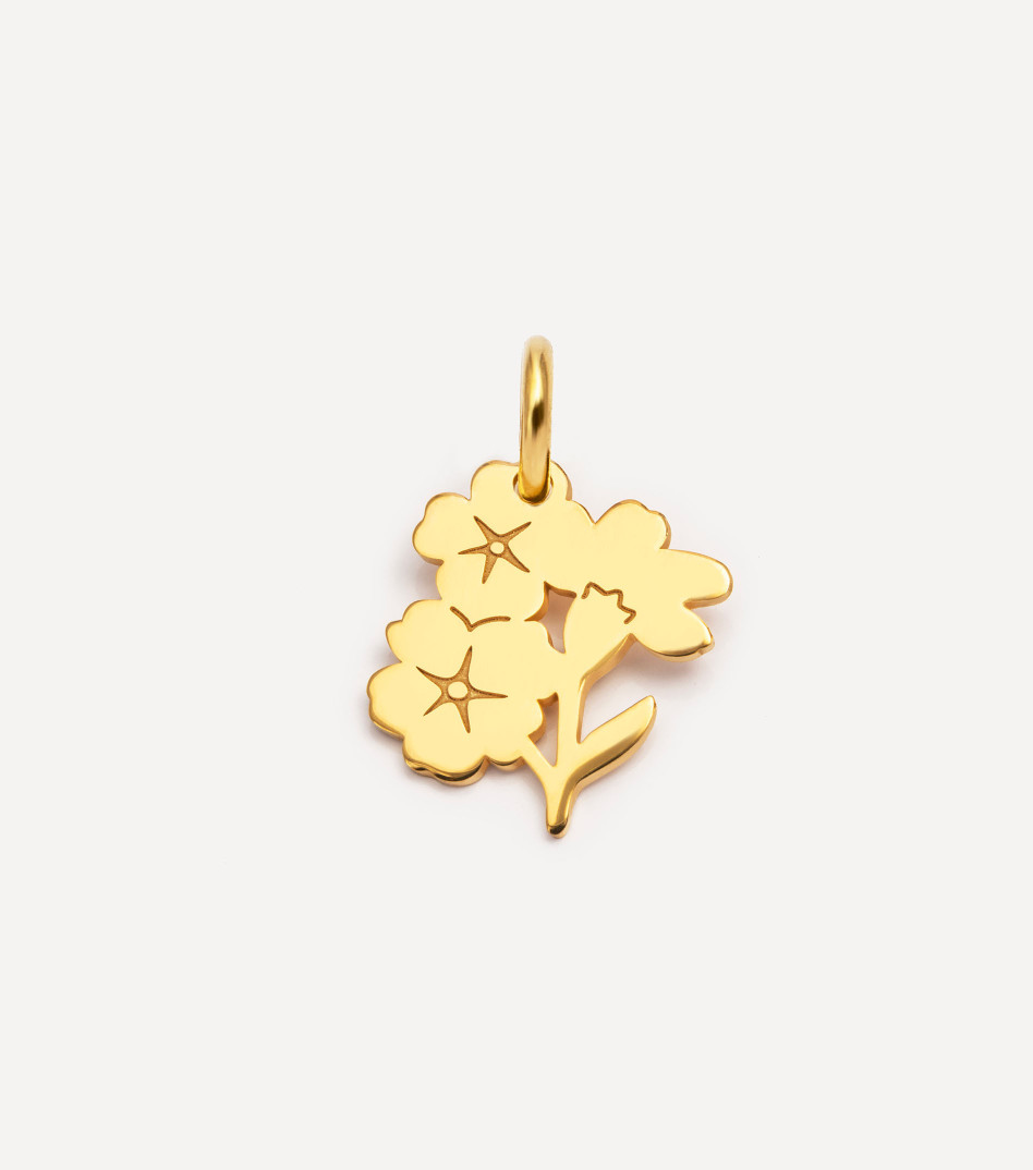 Pozłacana zawieszka niezapominajka