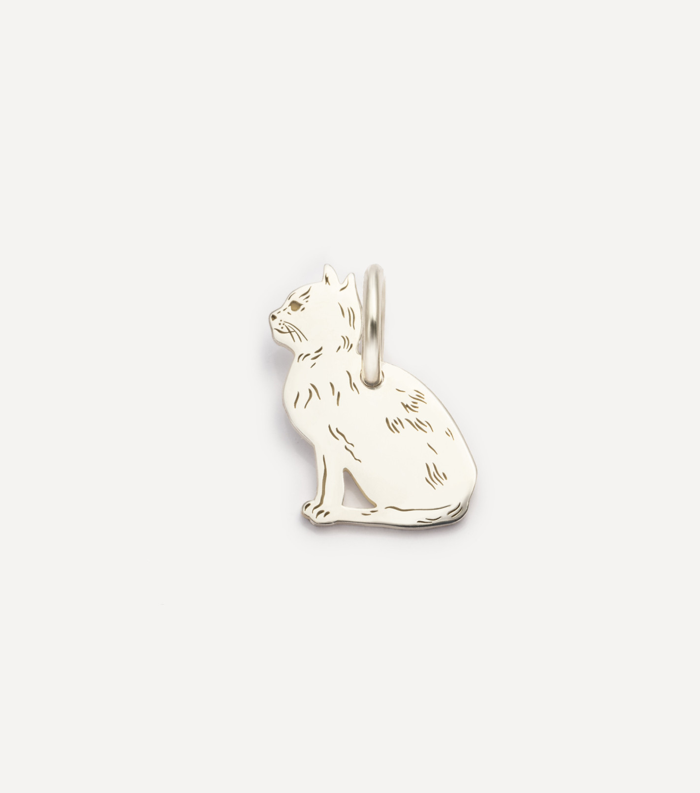 Cat Pendant in Silver