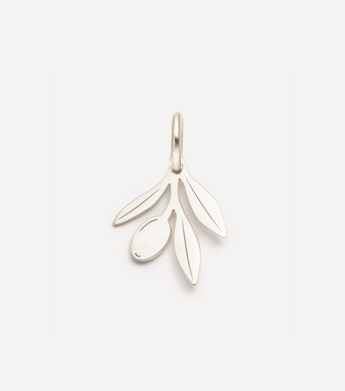 Olive Branch Pendant in Silver