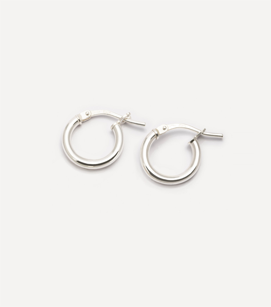 Srebrne kolczyki z wygodnym zapięciem