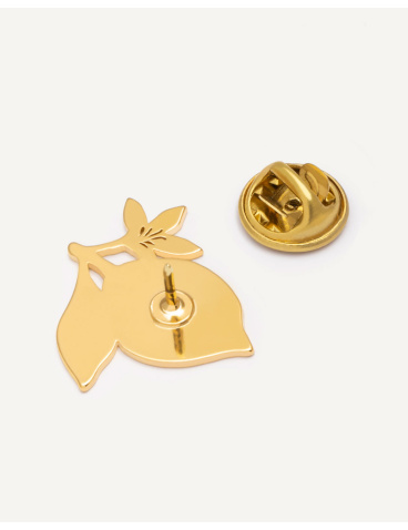 Gold-plated flower pin