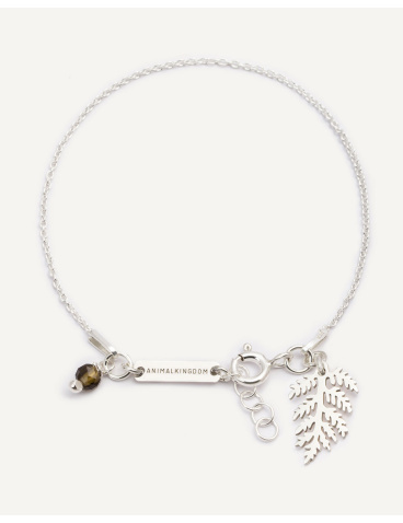 Silver bracelet with charm