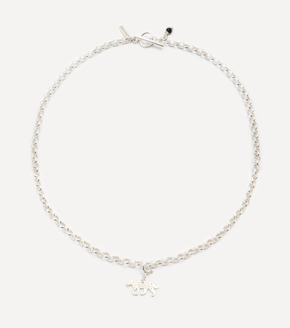 Srebrny naszyjnik z zawieszkami typu charms