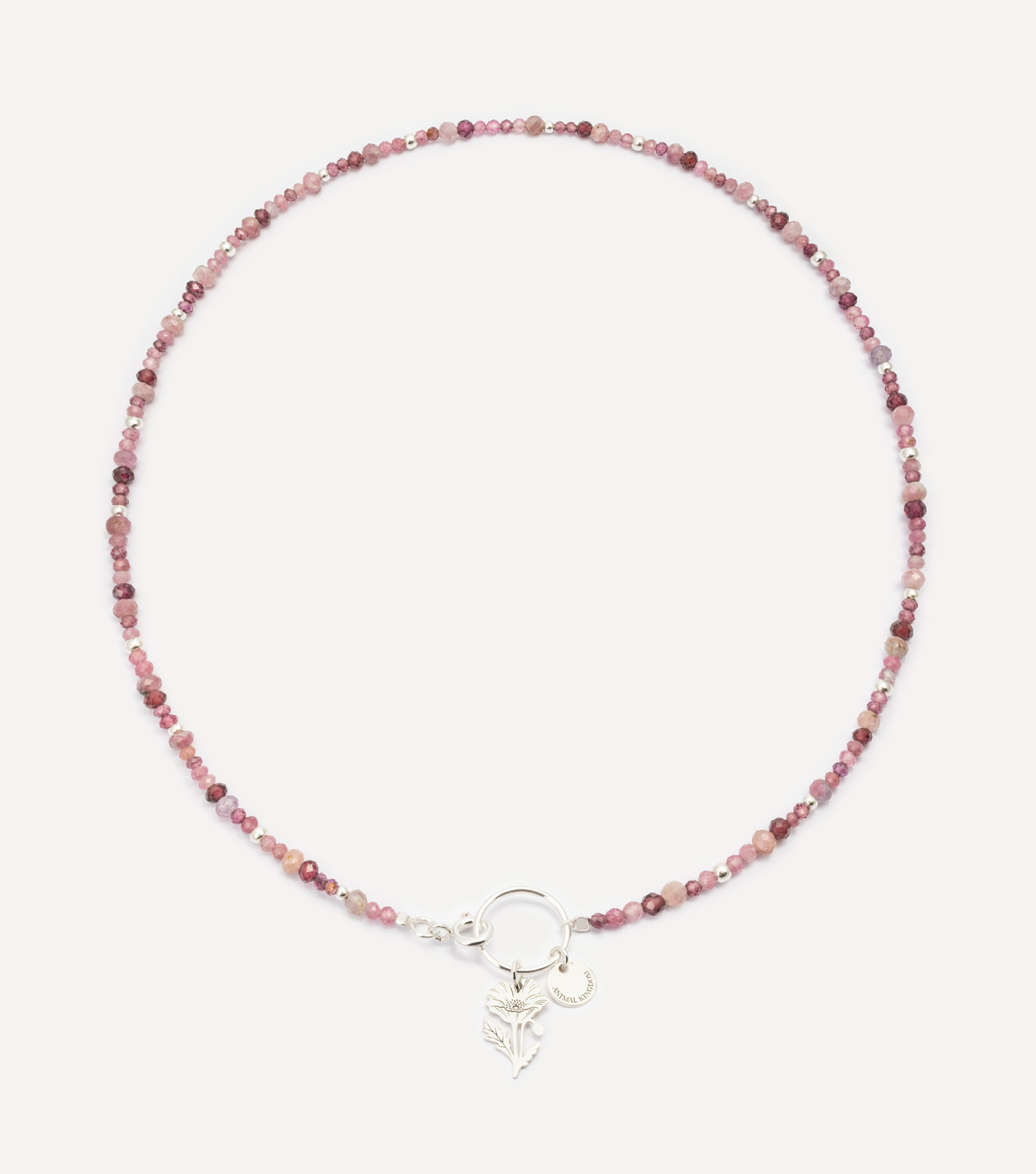 Srebrny naszyjnik z kamieniami