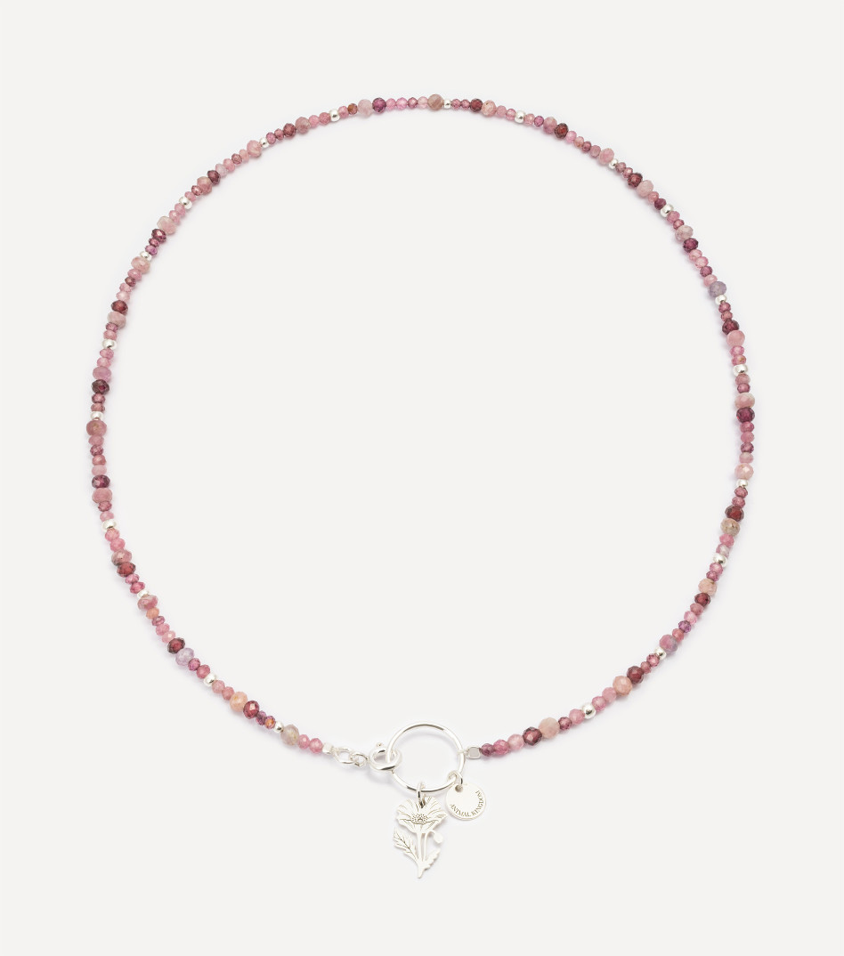 Srebrny naszyjnik z kamieniami