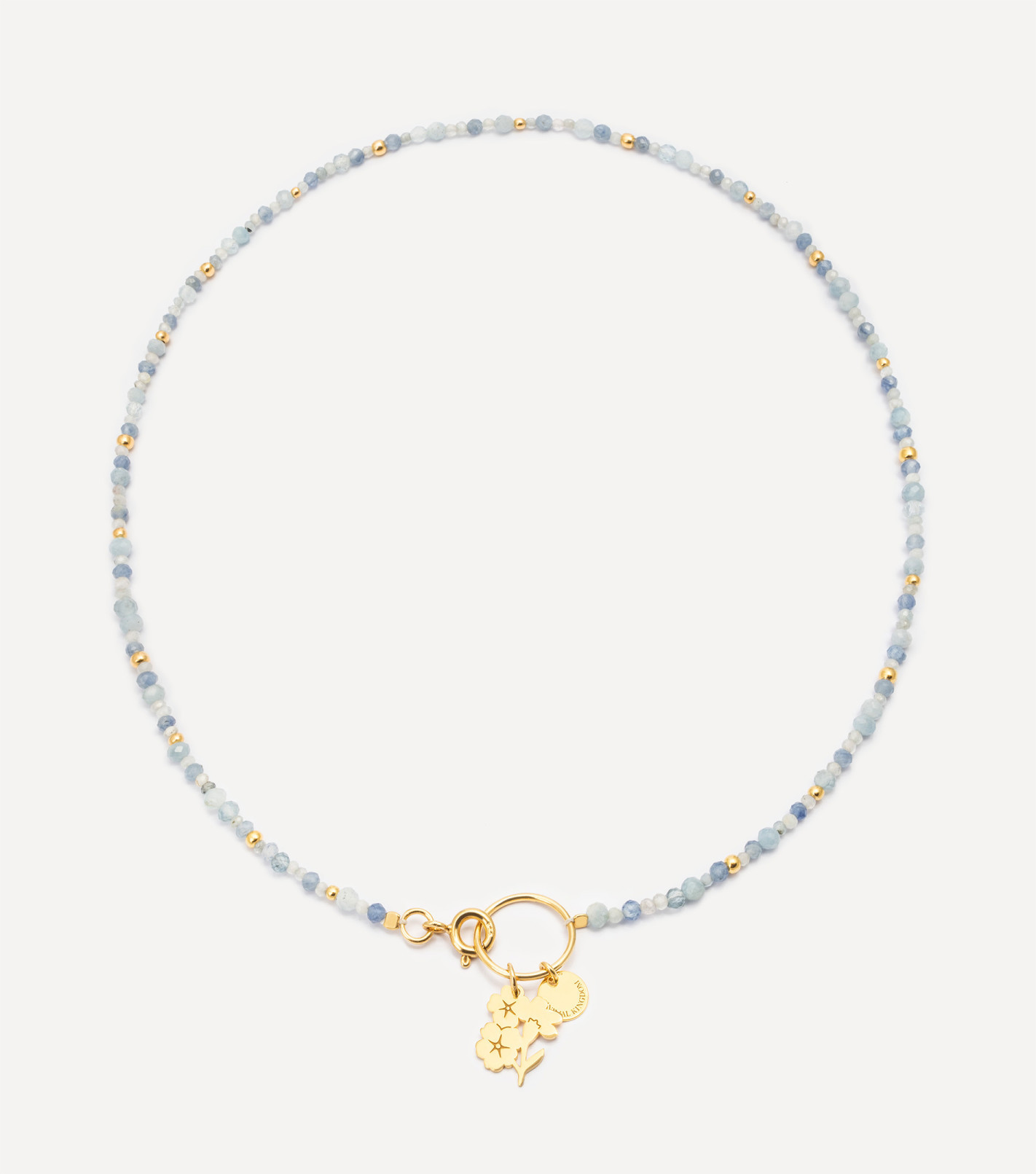 Pozłacany naszyjnik z kamieniami