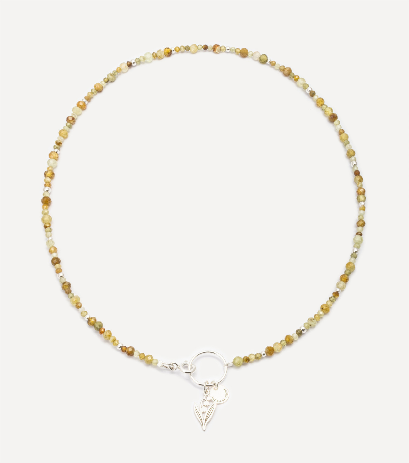 Srebrny naszyjnik z kamieniami