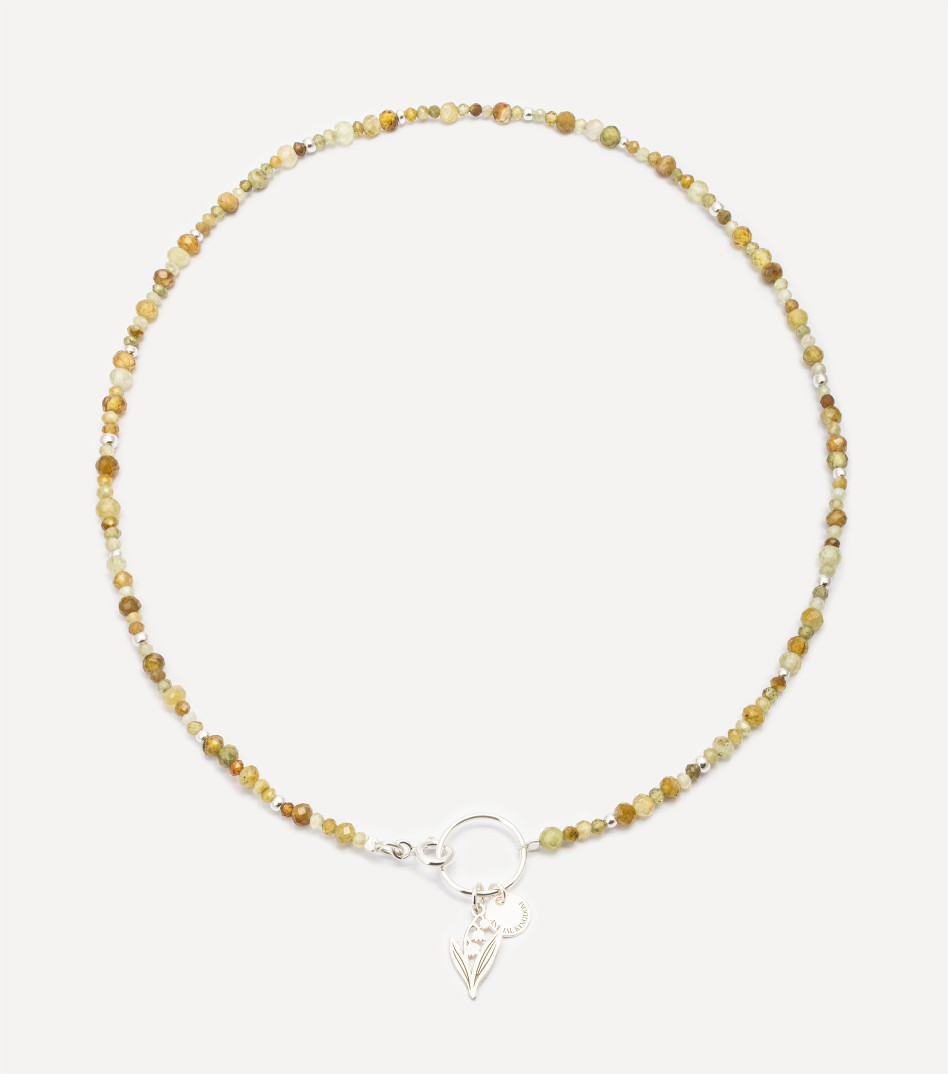 Srebrny naszyjnik z kamieniami