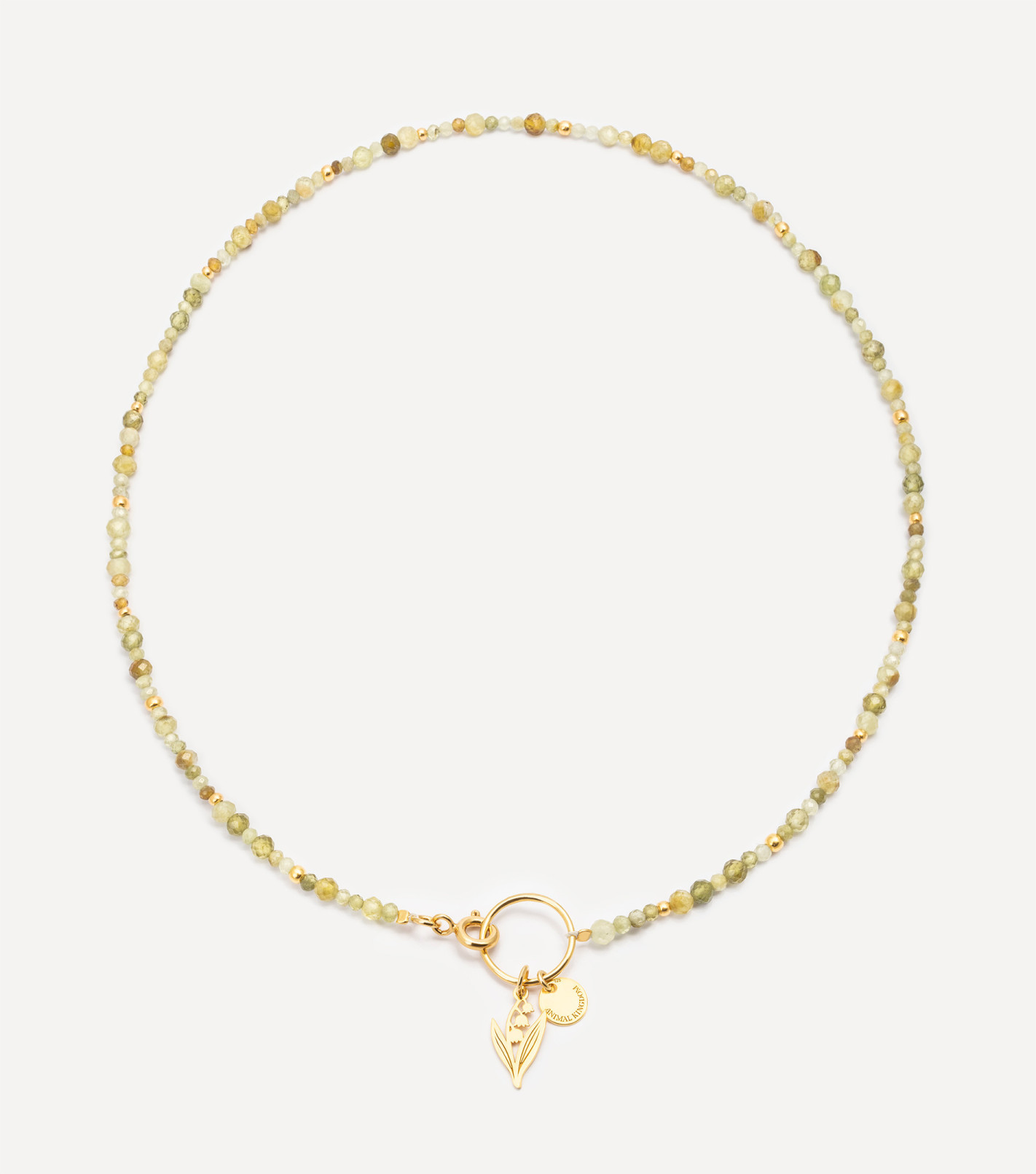 Pozłacany naszyjnik z kamieniami