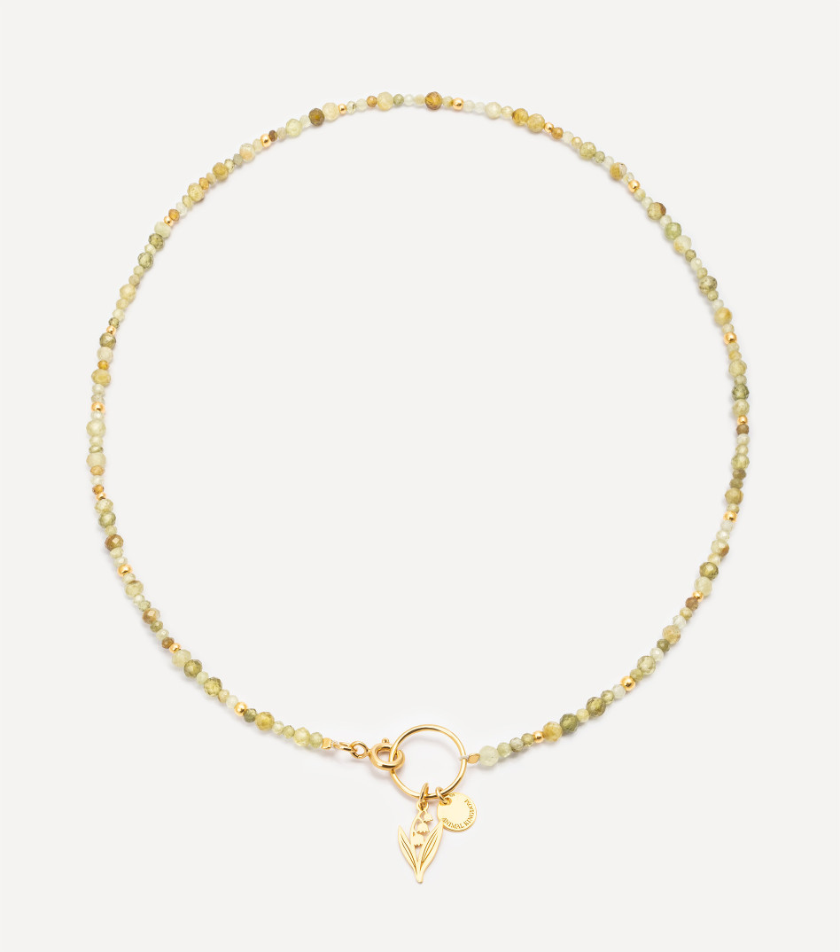 Pozłacany naszyjnik z kamieniami