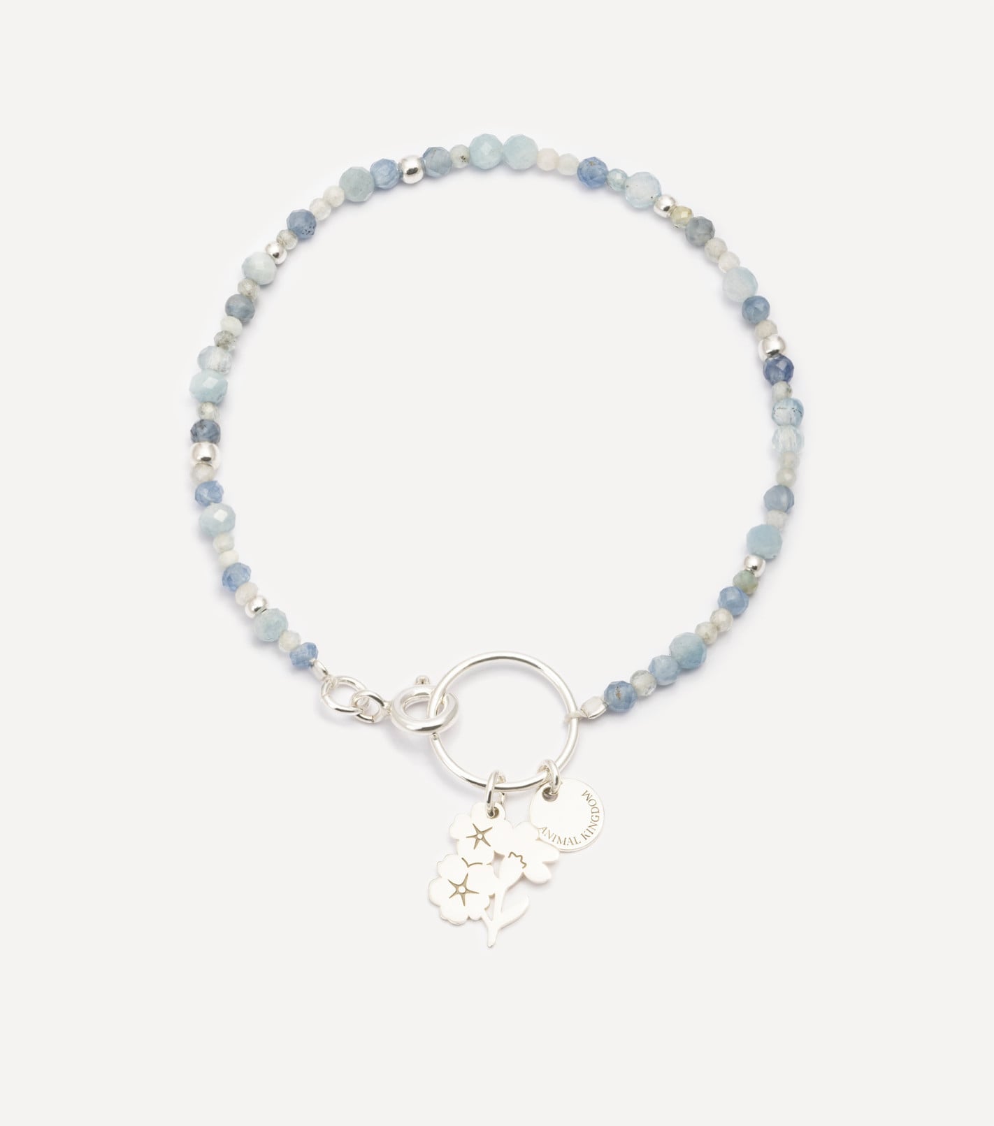 Natural Beauty Gemstone Bracelet in Silver