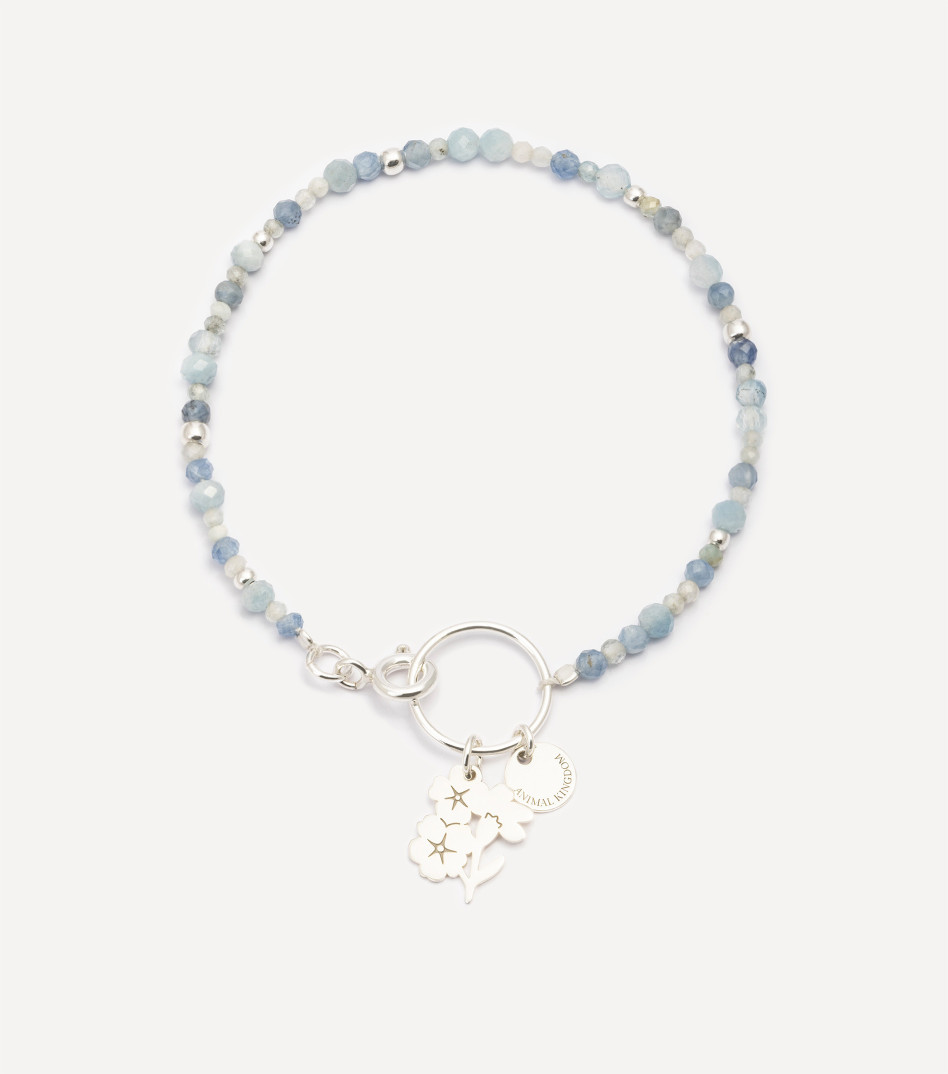 Srebrna bransoletka z kamieniami