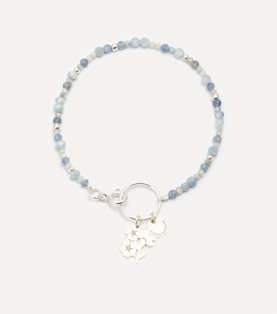 Natural Beauty Gemstone Bracelet in Silver