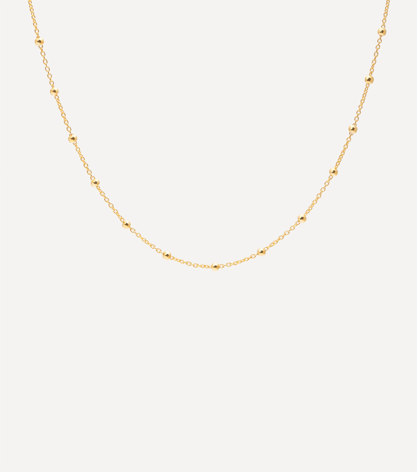 Pozłacany łańcuszek kuleczkowy