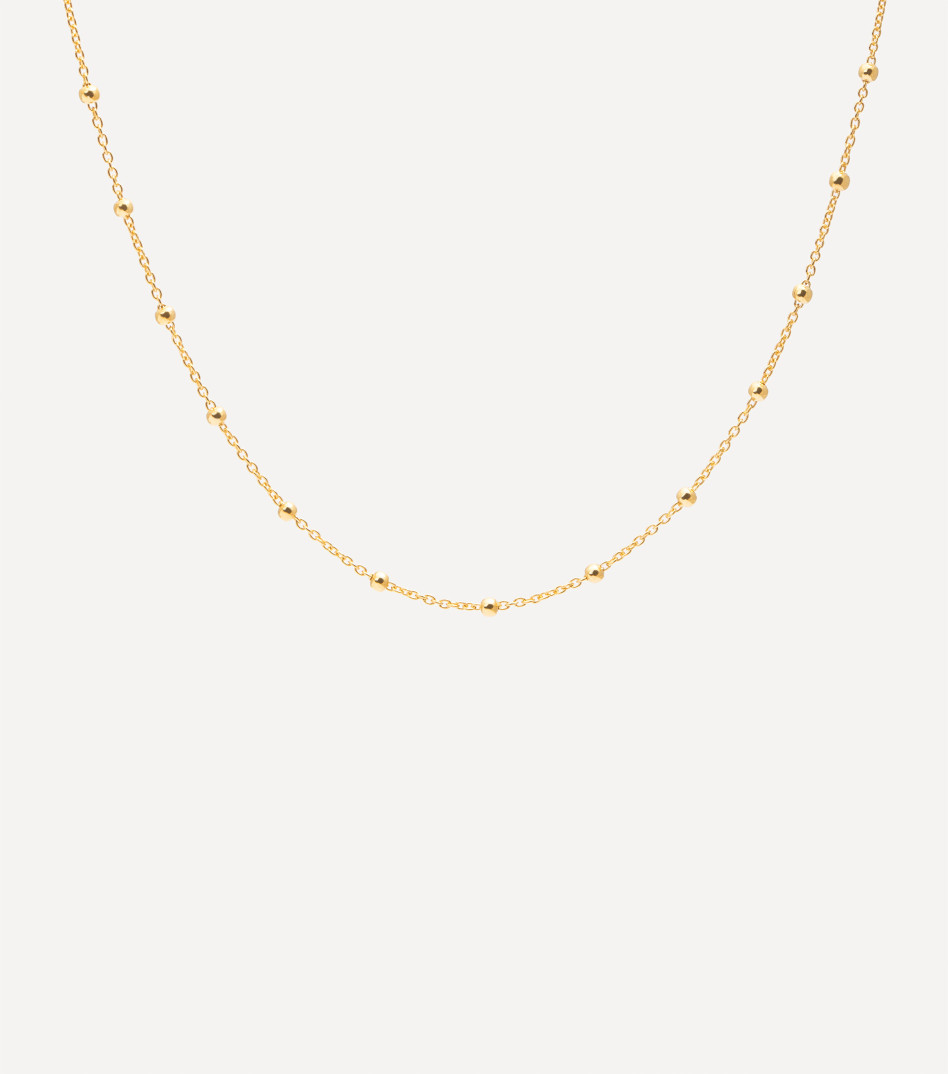 Pozłacany łańcuszek kuleczkowy