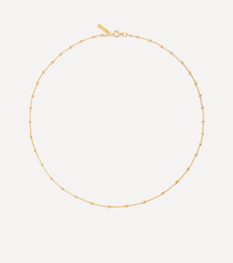 Pozłacany łańcuszek kuleczkowy