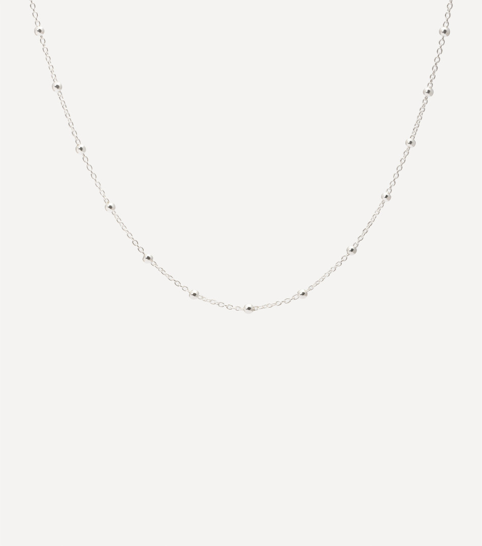 Srebrny naszyjnik z kuleczkami
