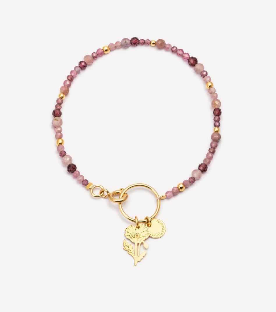 Natural Beauty Gemstone Bracelet in Gold