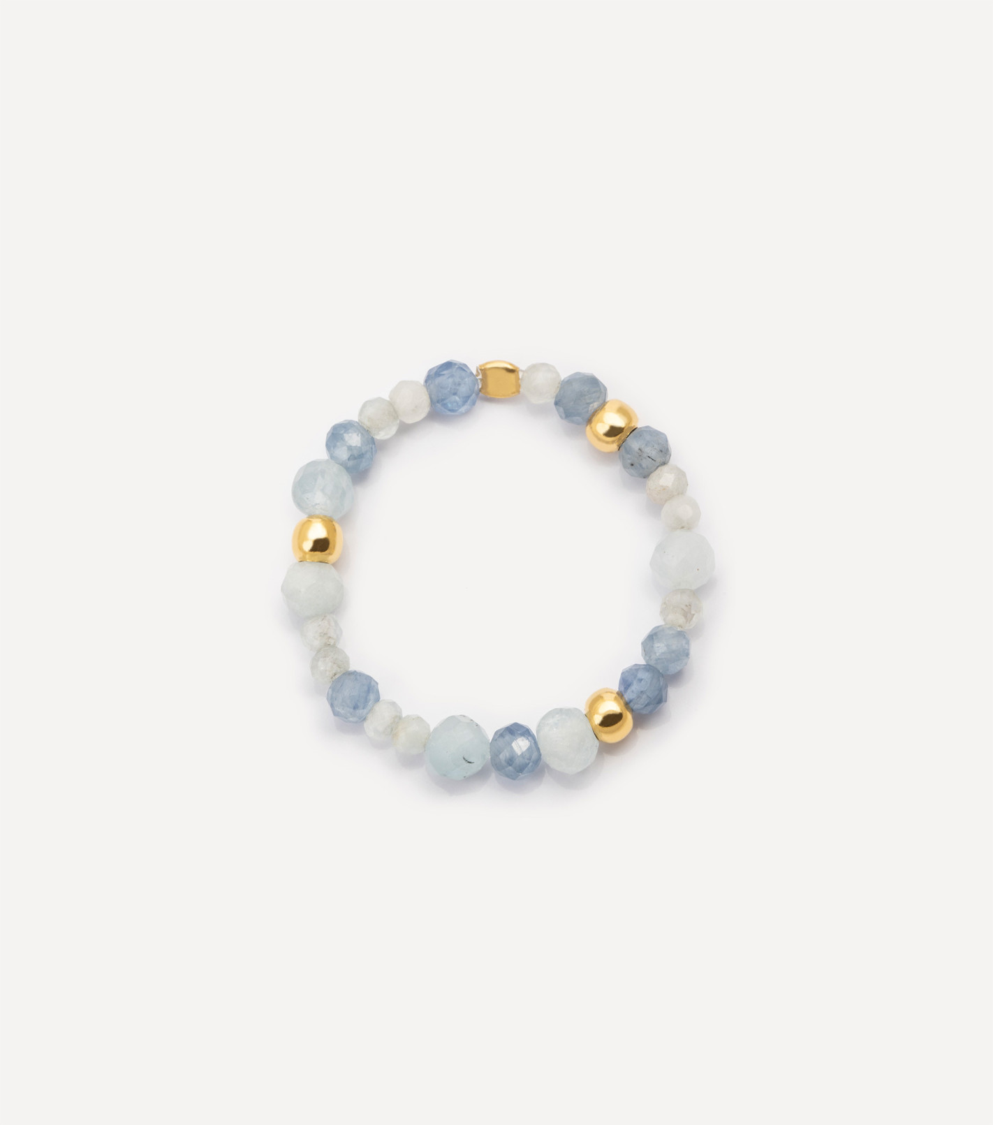 Pozłacany pierścionek z kamieniami