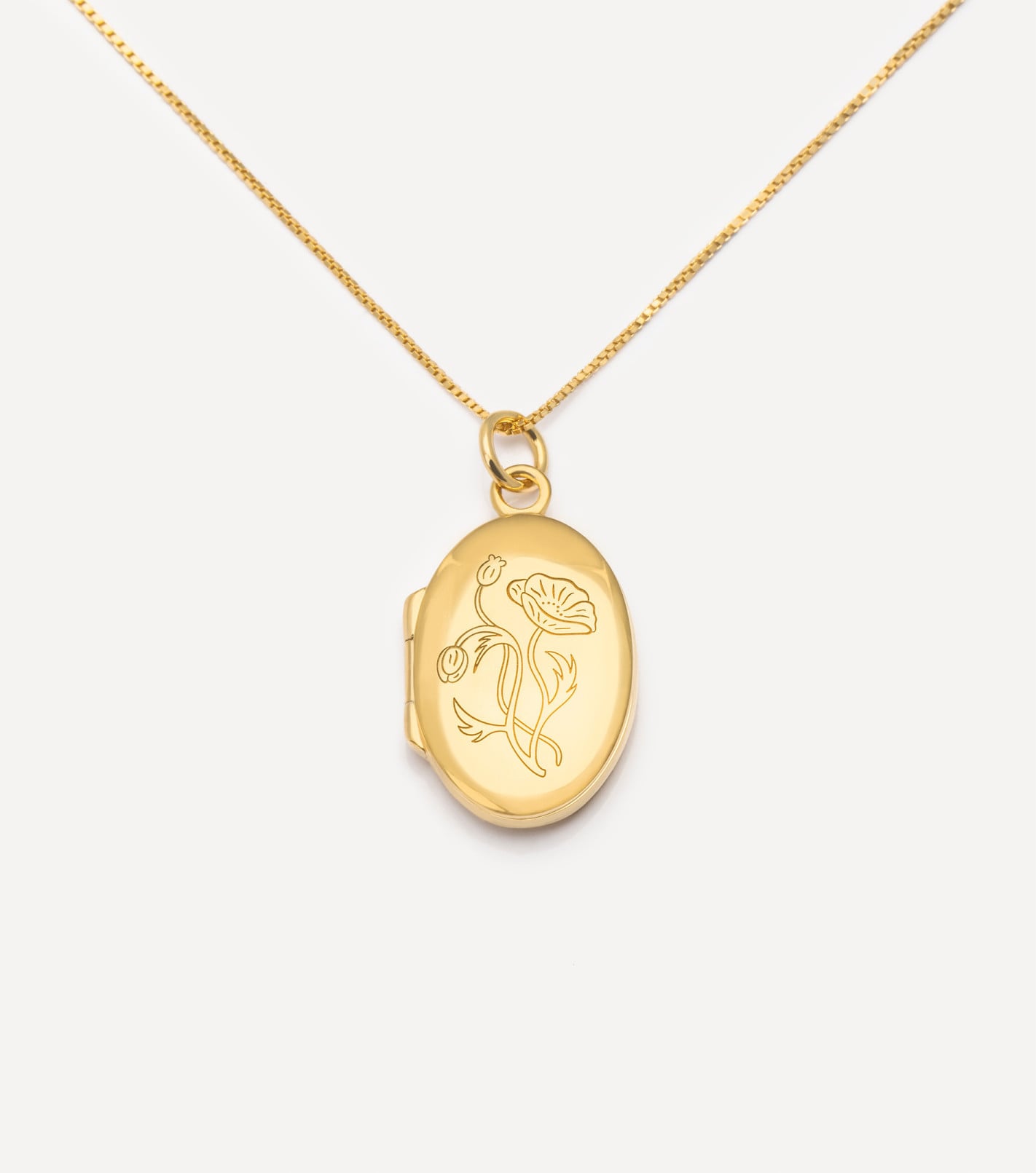 Spring Blossom Locket Necklace in Gold