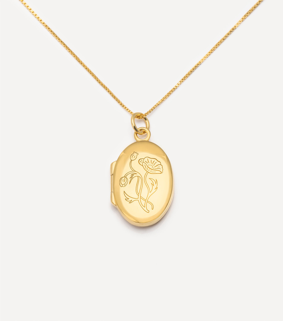 Pozłacany naszyjnik z sekretnikiem