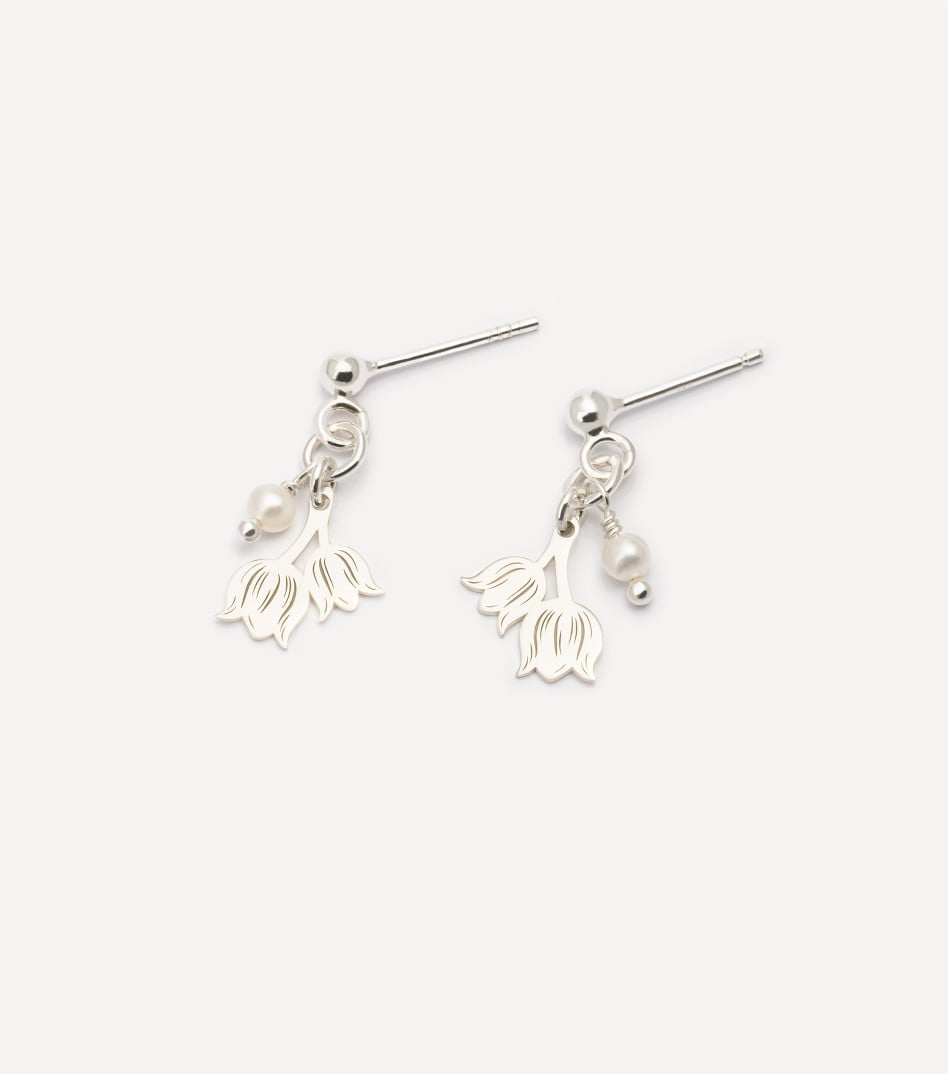 Inner Bloom Earrings in Silver