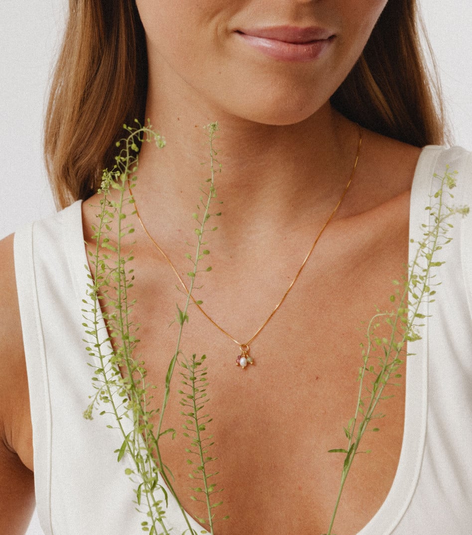 Natural Beauty Gemstone Pendant in Gold