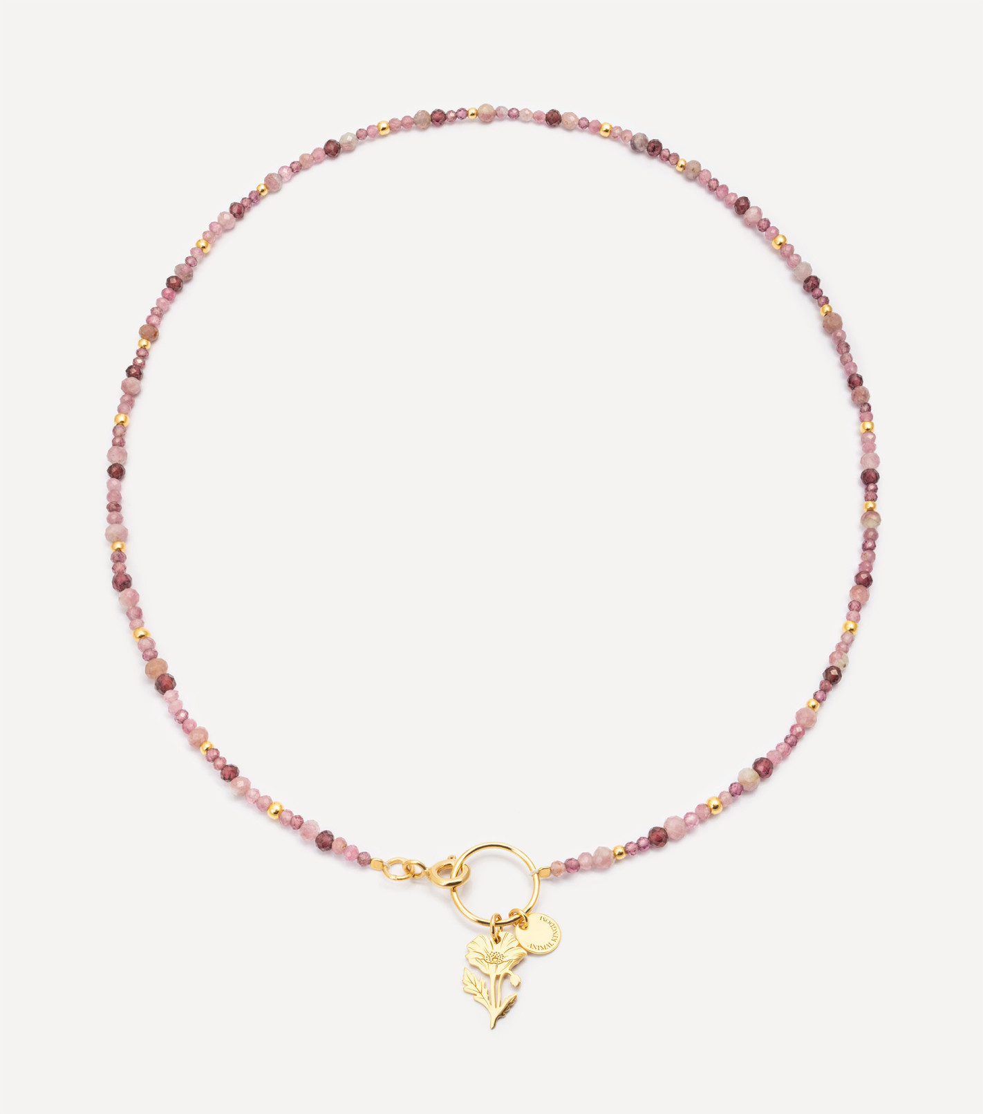 Pozłacany naszyjnik z kamieniami