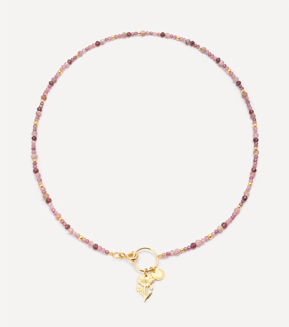 Pozłacany naszyjnik z kamieniami