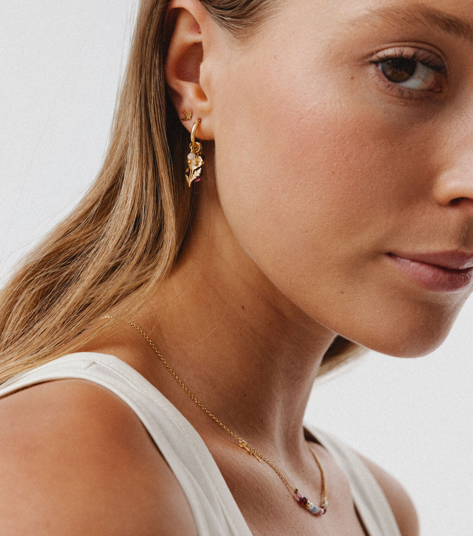 Pozłacany zestaw zawieszek do kolczyków kół