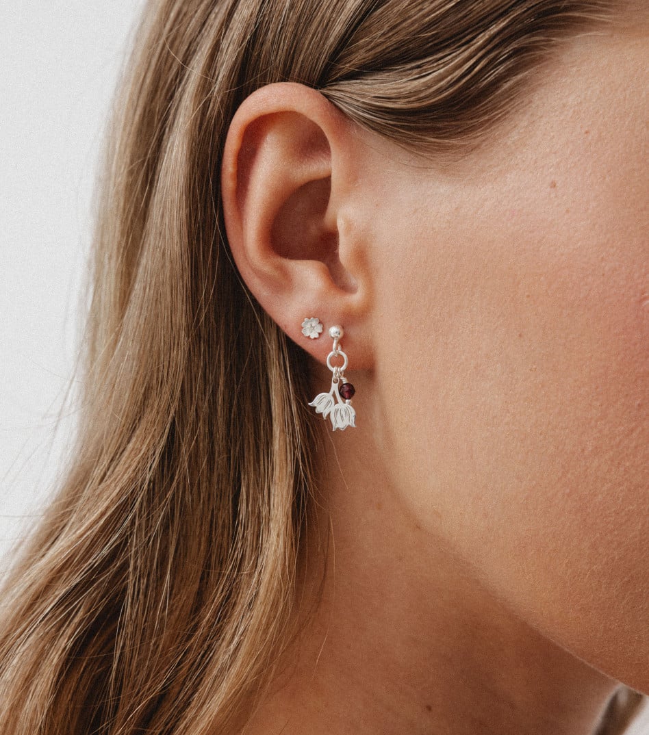 Inner Bloom Earrings in Silver