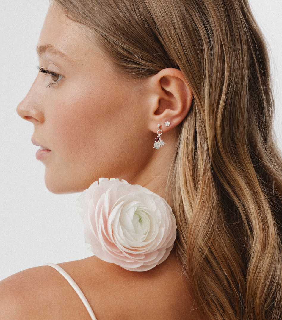 Srebrne kolczyki z zawieszkami