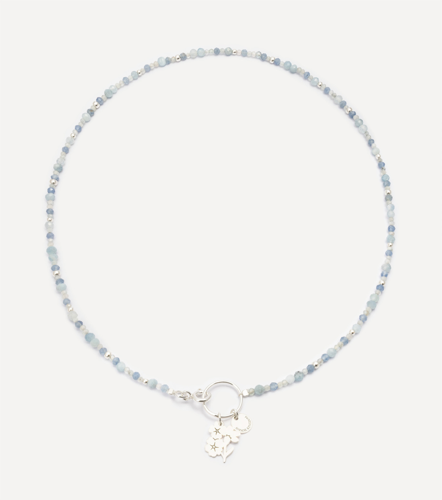 Srebrny naszyjnik z kamieniami