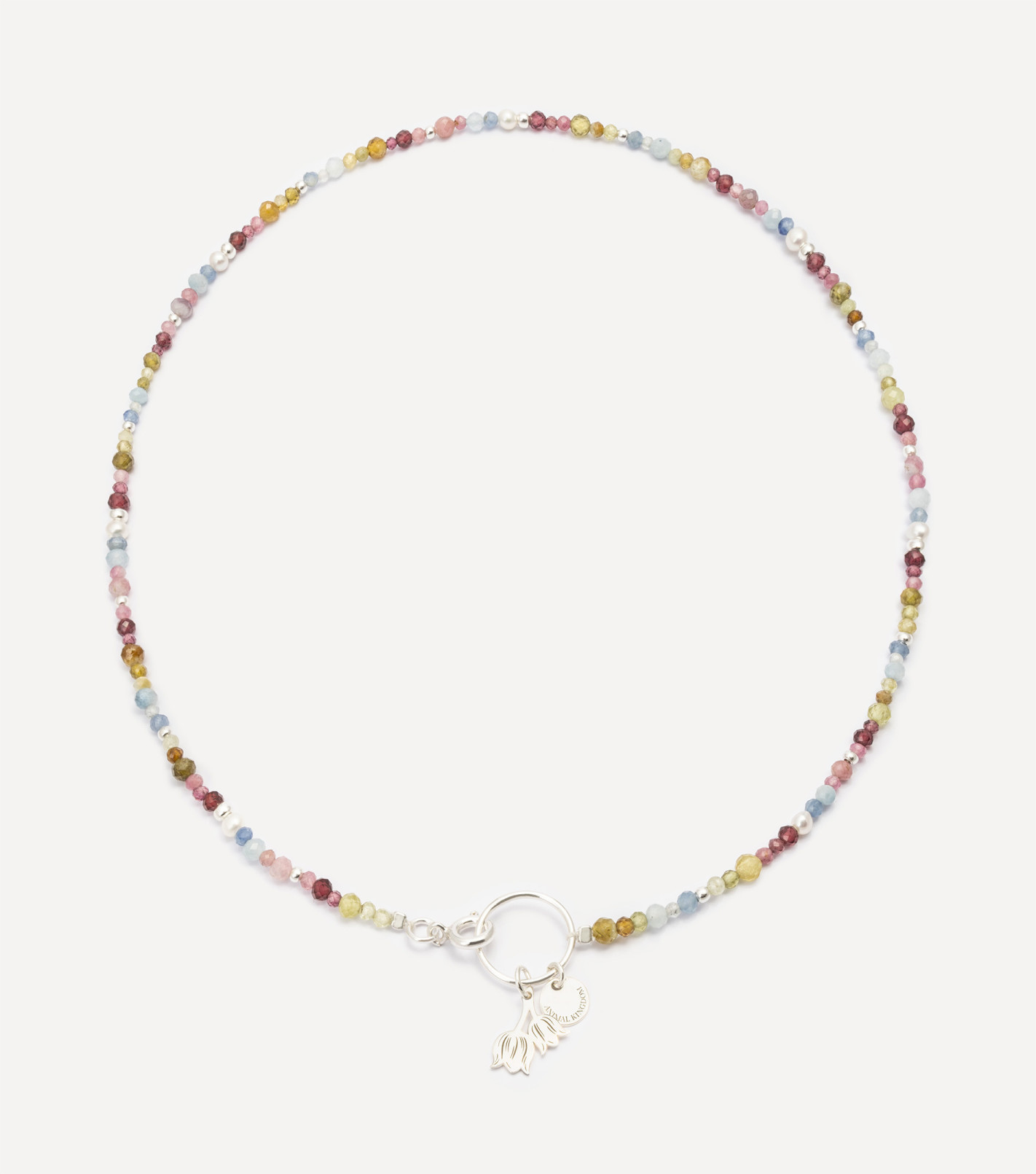 Srebrny naszyjnik z kamieniami