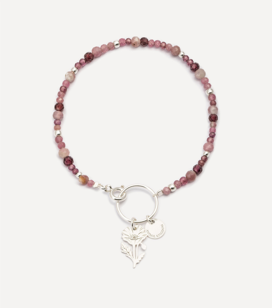 Srebrna bransoletka z kamieniami